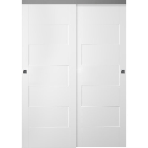 Belldinni Flush Wood Lester White Sliding Closet Doors Wayfair
